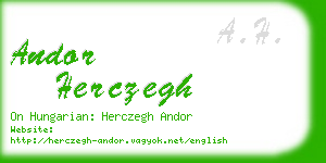 andor herczegh business card